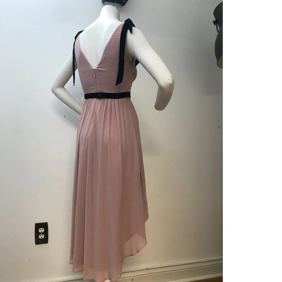 Le Chateau PLUS SIZE Dusty Rose Blush Pink Wedding Asymmetrical Summer Dress NWT - Picture 5 of 11